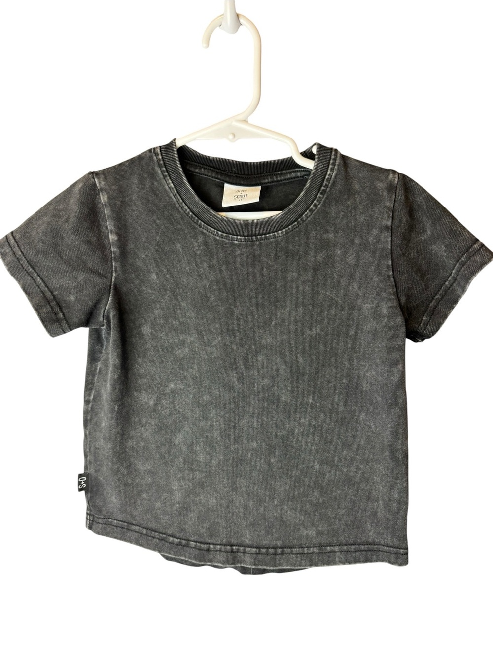 Olive + Scout Distressed Faded Black Tee 2T